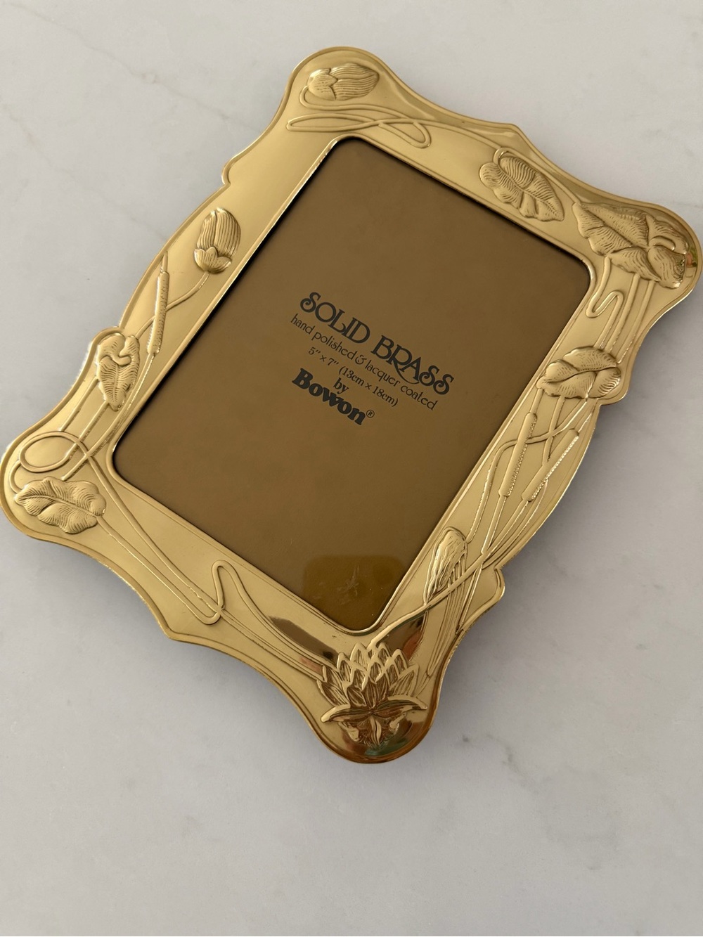 Solid Brass Bowon picture frame
